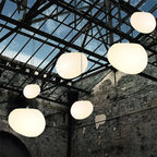 Modern Pendant Light Fixture - Adjustable Glass Shade, White, Multiple Sizes — Image 3