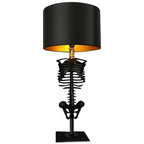 Skeleton Table Lamp Gothic Resin Black Decorative Lighting — Main Image