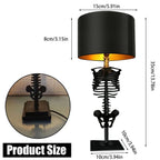 Skeleton Table Lamp Gothic Resin Black Decorative Lighting — Image 7