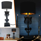 Skeleton Table Lamp Gothic Resin Black Decorative Lighting — Image 3