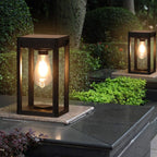Solar LED Outdoor Lantern Black Metal Motion Sensor Waterproof 26cm Garden Light — Image 3