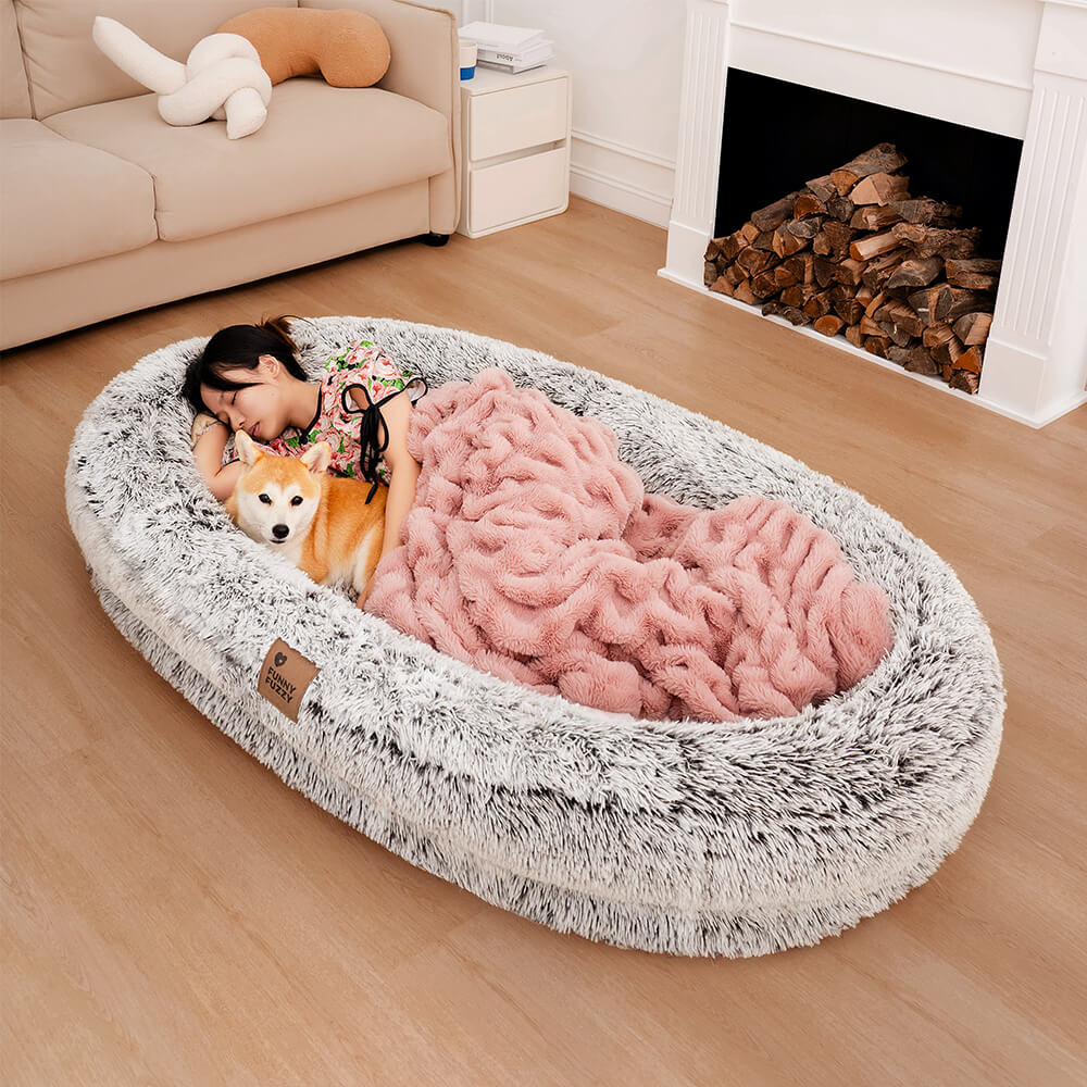 Funny Fuzzy Luxury Waterproof Pet Bed Soft Plush Cushion Anti-Slip Bottom — Image 25