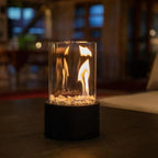 Glass Tabletop Fire Pit Portable Bioethanol Fireplace Indoor Outdoor Use — Image 4