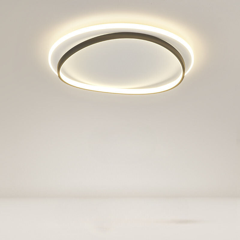 Modern LED Ceiling Light Fixture Acrylic Flush Mount Energy-Efficient Design White Gold — Main Image