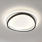 Modern LED Ceiling Light Fixture Acrylic Flush Mount Energy-Efficient Design White Gold — Image 10
