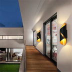 Contemporary Black and Gold Outdoor Wall Light - Waterproof, Elegant Design — Image 3