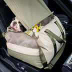 Funny Fuzzy Pet Car Seat Carrier Waterproof Nylon Mesh Beige Medium Dogs — Image 20