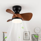 Modern Ceiling Fan with LED Light, Remote Control, Reversible Blades, Wood Finish, 54cm — Image 6