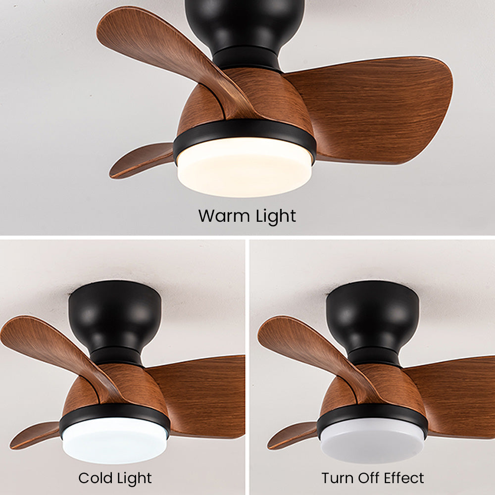 Modern Ceiling Fan with LED Light, Remote Control, Reversible Blades, Wood Finish, 54cm — Image 9