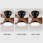Modern Ceiling Fan with LED Light, Remote Control, Reversible Blades, Wood Finish, 54cm — Image 10