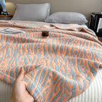 Luxury Soft Cotton Blanket with Animal Print - Multicolor, King Size — Image 2