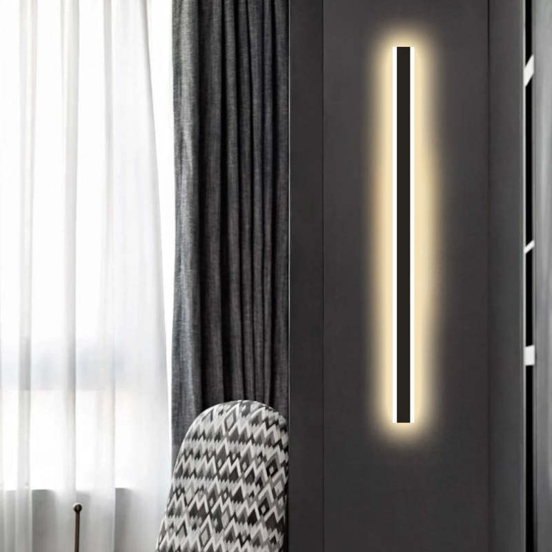 Modern LED Wall Light Sleek Black Aluminum 150cm IP67 Waterproof Indoor Outdoor — Image 12