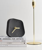 Modern Minimalist Concrete Desk Clock Silent Non-Ticking Tabletop Timepiece — Image 2