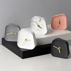 Modern Minimalist Concrete Desk Clock Silent Non-Ticking Tabletop Timepiece — Main Image