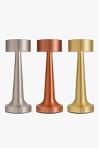 Elegant Brushed Metal LED Table Lamp - Modern Design, Multiple Colors — Back View