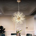 Luxurious Crystal Chandelier Pendant Light Fixture Dandelion Design Gold — Image 2