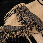 Luxury Woven Sofa Throw Blanket Cotton Blend Tiger Pattern Fringed Edges — Image 3