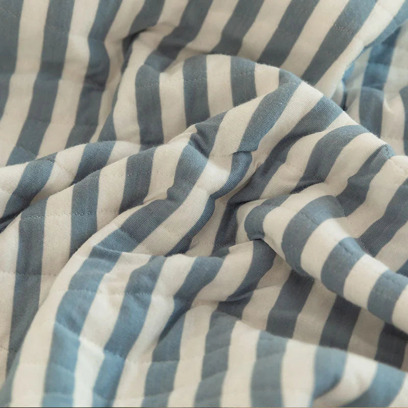 Cozy Home Striped Cotton Blanket - Yellow/White, Soft and Lightweight, 150x200cm — Image 11