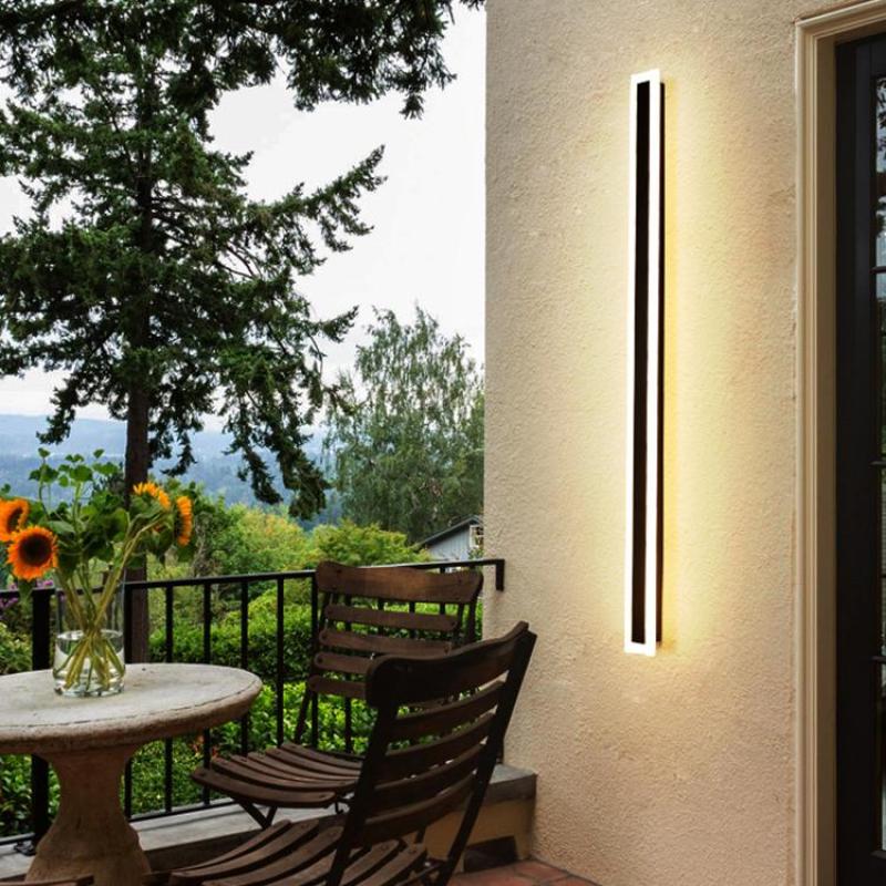 Modern LED Wall Light Sleek Black Aluminum 150cm IP67 Waterproof Indoor Outdoor — Image 13