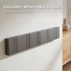 Modern Wall-Mounted Foldable Coat Rack Aluminum Black 6 Hooks Space-Saving Bathroom Kitchen Entryway — Image 6