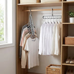 Space-Saving Multi-Layer Clothes Hanger Plastic Closet Organizer Gray for Shirts Coats Sweaters — Main Image