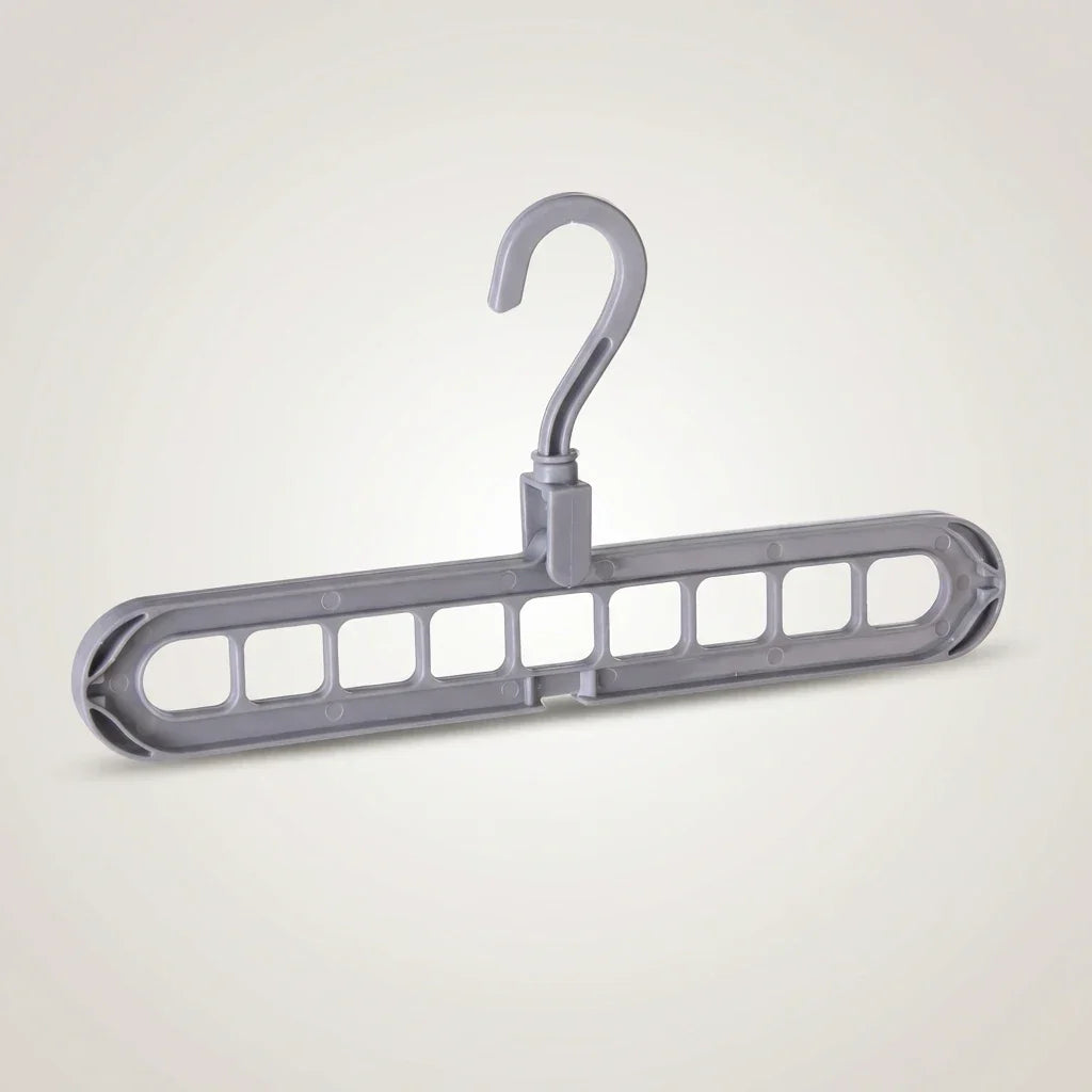 Space-Saving Multi-Layer Clothes Hanger Plastic Closet Organizer Gray for Shirts Coats Sweaters — Image 8