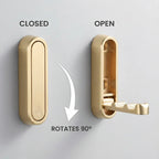 Premium Zinc Alloy Wall Hooks Foldable Magnetic Closure Heavy Duty Gold — Image 5