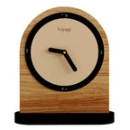 Voyage Modern Arch Table Clock Red Wood Marble Stylish Home Decor Office Desk — Image 11