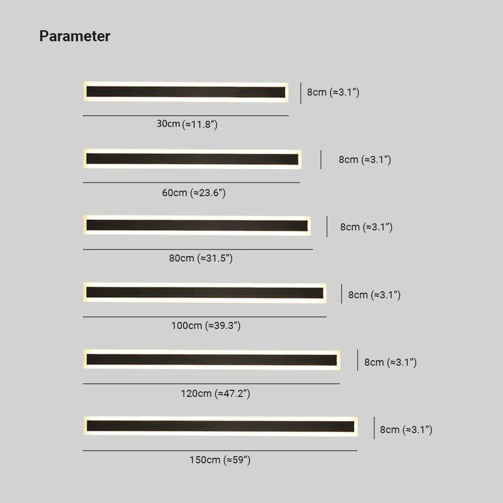 Modern LED Wall Light Sleek Black Aluminum 150cm IP67 Waterproof Indoor Outdoor — Image 9