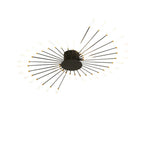 Modern Sputnik LED Ceiling Light Fixture Metal Starburst Chandelier Black Gold — Image 23
