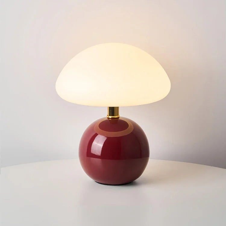 Modern Ceramic Table Lamp Mushroom Shape Ambient Lighting for Bedroom Living Room Decor — Image 7