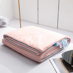 Reversible Microfiber Comforter All-Season Hypoallergenic Lightweight Bedding Set Pink and Gray — Image 9
