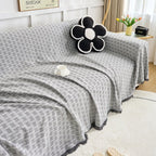 Woven Cotton Sofa Throw Blanket Geometric Pattern Couch Cover Living Room — Image 8