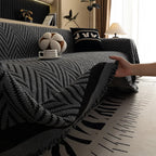 Luxury Herringbone Sofa Cover Cotton Blend Slipcover Living Room Protector — Image 2