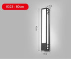 Modern Outdoor Wall Light Fixture LED Wrought Iron Acrylic 80cm Black Waterproof — Image 7