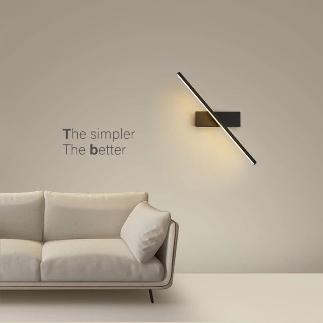 Modern Rotatable LED Wall Light Black Aluminum, 6W/8W/10W, 30/40/50cm — Image 10
