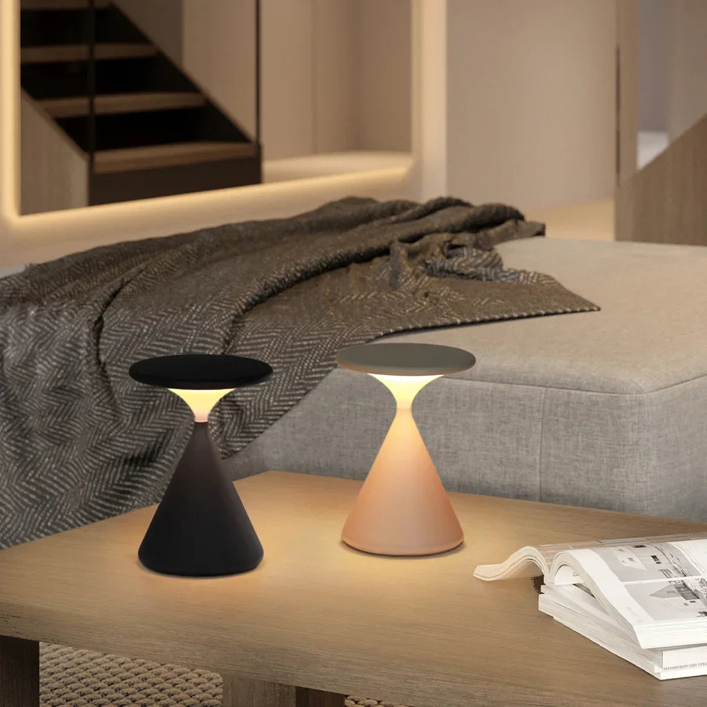 Modern LED Table Lamp Minimalist Design Touch Control USB Rechargeable — Image 5