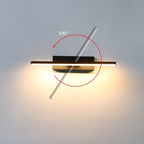 Modern Rotatable LED Wall Light Black Aluminum, 6W/8W/10W, 30/40/50cm — Image 6