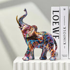 Abstract Elephant Figurine Colorful Resin Home Decor Statue Art Sculpture — Image 2
