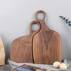 Natural Wood Cutting Board Set with Handle Rustic Kitchen Decor 20x38cm & 20x30cm — Main Image