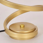 Modern Spiral LED Table Lamp Gold Metal Energy-Efficient for Bedroom Office — Image 4