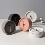 Modern Minimalist Concrete Desk Clock Silent Quartz Movement Home Office Decor — Main Image