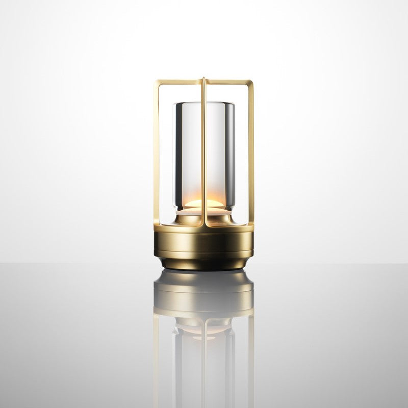 Modern LED Table Lamp Metal Frame Black Gold Silver Ambient Lighting — Image 5