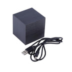 Modern LED Wooden Cube Alarm Clock Multi-Color Display USB Powered 6.3cm — Image 7