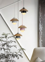 Nordic Style Wooden Metal Pendant Light Fixture - Modern Minimalist Hanging Lamp for Home Decor — Image 7