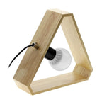 Modern Geometric Wooden Table Lamp - Hexagonal & Triangular Designs, Natural Wood, 130mm Height — Image 5