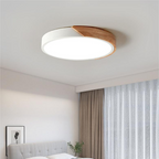 Modern LED Ceiling Light with Wooden Accent in Multiple Colors — Image 2