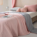 Luxury Reversible Comforter Set - Pink & Gray, Soft Microfiber, Queen Size — Main Image