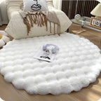 Plush Round Area Rug Soft Faux Fur Carpet Non-Slip Living Room Bedroom — Image 4